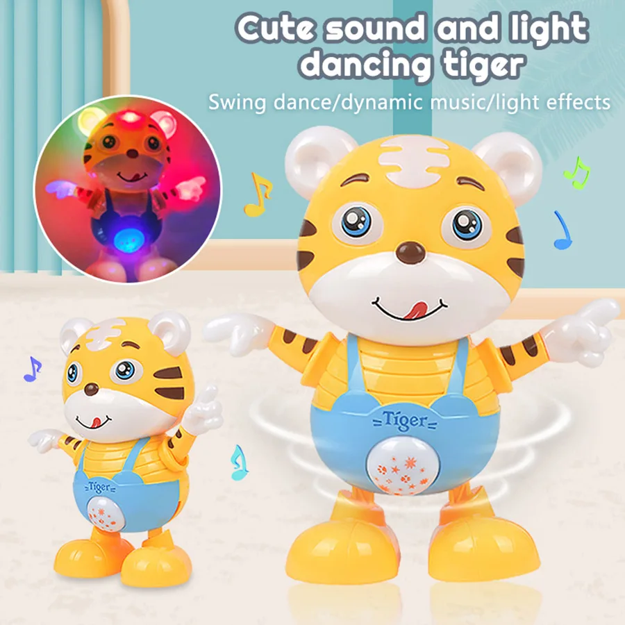 Electric dancing tiger light music dancing doll tiger baby gift toy 2