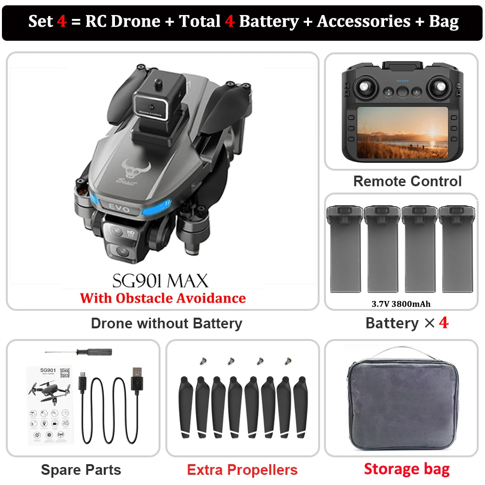 SG901 MAX ドローンプロフェッショナル HD カメラ FPV