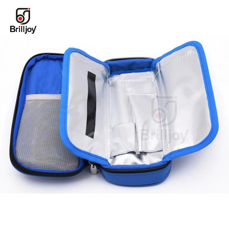 Brilljoy Portable Insulin Cooling Bag Ice Pack Thermal Cooler Bag Refrigerator Bolsa Termica 4-24 Degree Centigrade Display A50