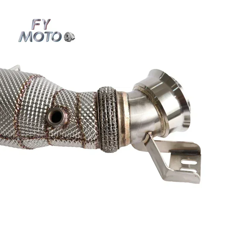 Catted Downpipe with heat shield for AMG GT43 GT50 GT53 GLE53 S450 S500 M256 3.0T