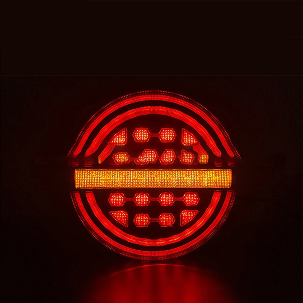 Durable Trucks Rear Lamp Round Red+amber Light 2Pcs 5.3\