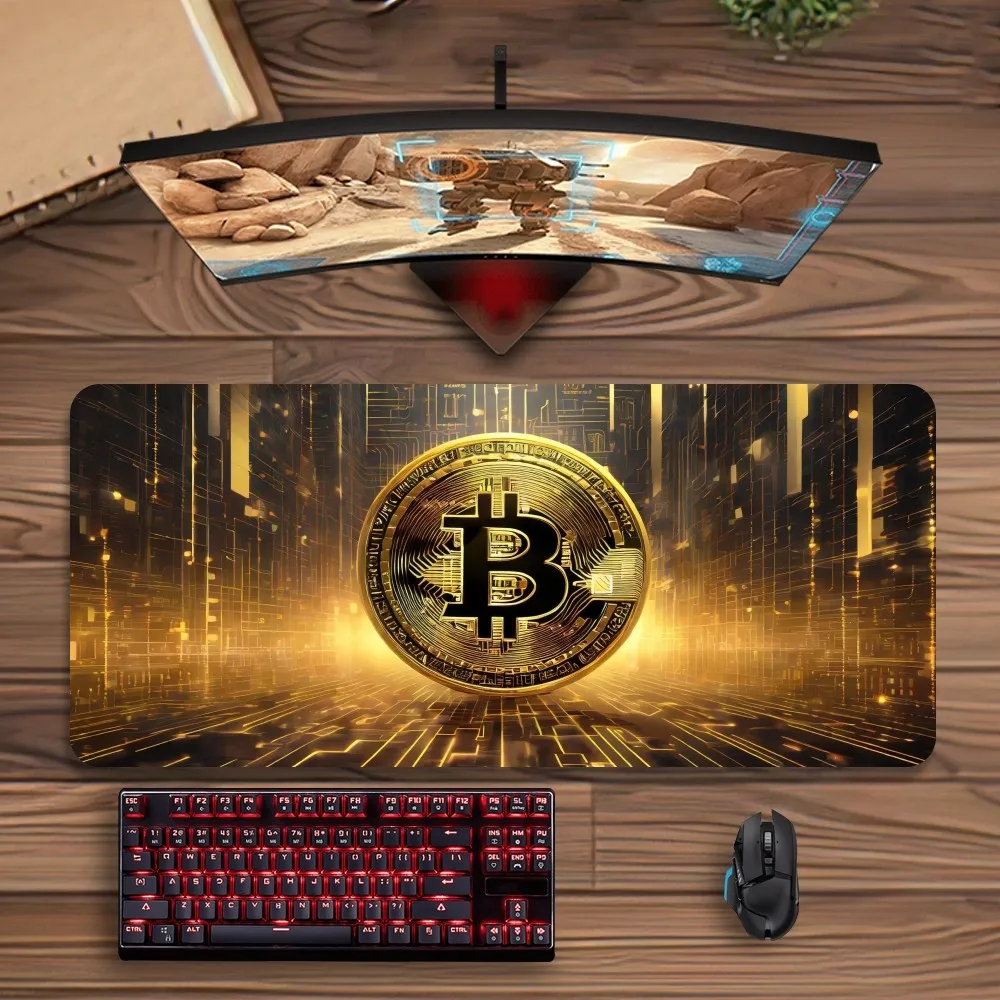 Bitcoin Mousepads Monster Large Mouse Mat Big Desk Pad Non Slip Game Rubber Mouse Pad Big Keyboard Mats Mouse Pad 6