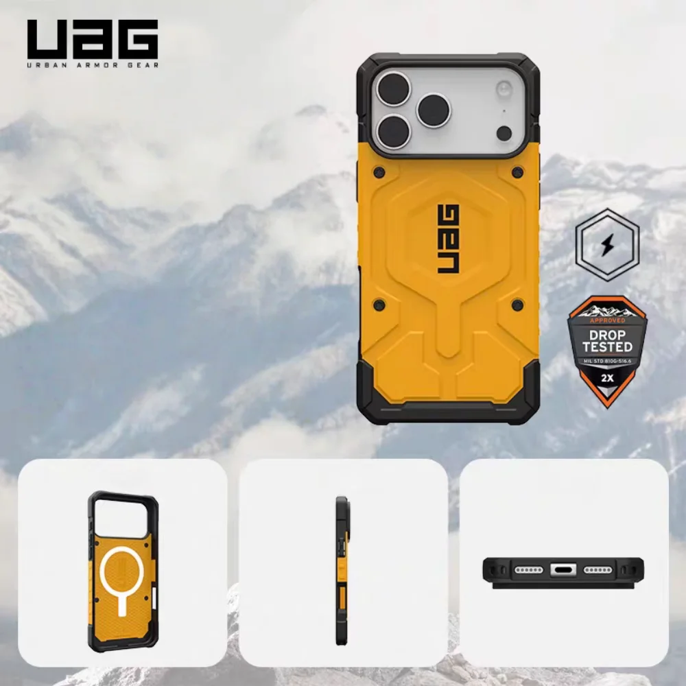 Capa Magnética Antichoque Original PathFinder para MagSafe para Apple iPhone 17 Pro Max 16 15 14 13 17PRO Ua-g