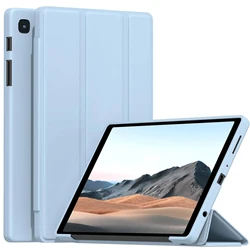 Ultra - Slim Tri - Fold Stand Case for Tablets - Lightweight Soft Back Shield (Ice Blue)