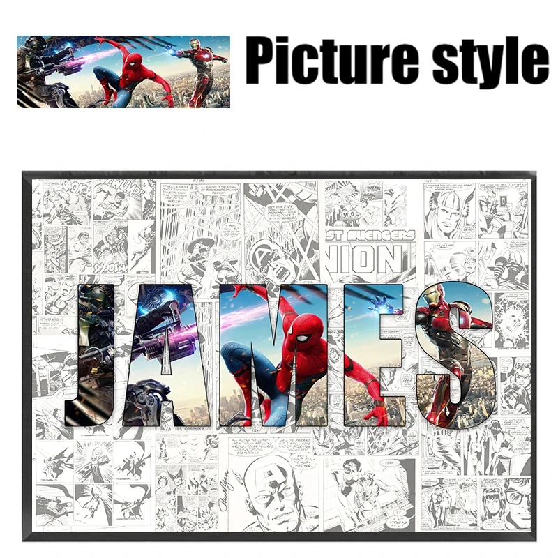Custom Name Canvas - Spider-Man and Iron Man 1 | Custom Name Canvas - Spider-Man and Iron Man 9