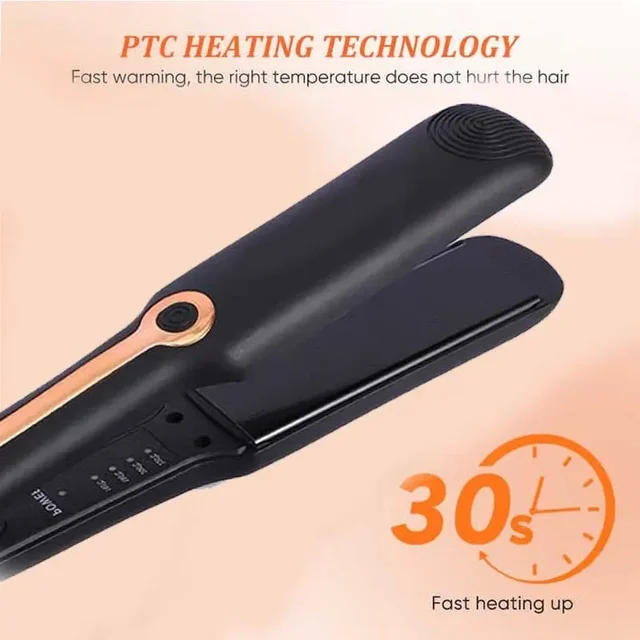 Piastra per capelli professionale Ferro arricciacapelli Ferro da stiro in ceramica Piastra per capelli regolabile con piastra larga agli ioni negativi 3