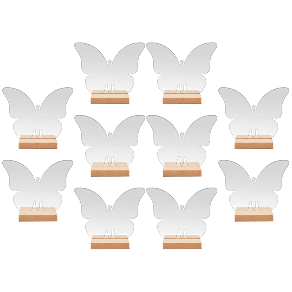 Butterfly Shaped Acrylic Place Cards Seating Chart Wedding Signs Reserved Table Banquet Party Supplies Festive Decorations place card holders place cards floral card holders