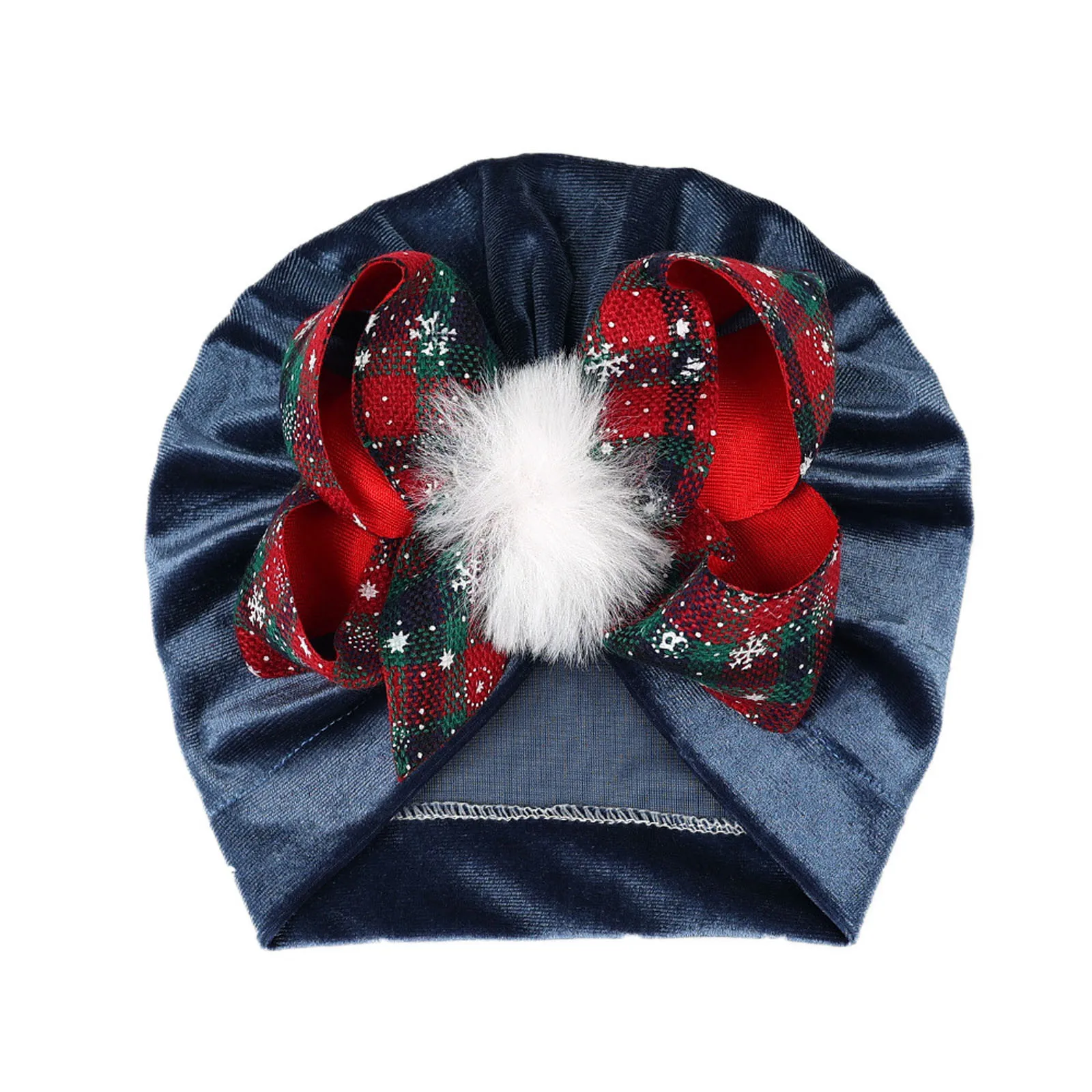 Baby Christmas Big Bow Turban Hats Bohemia Cap Girls Headwear Bun Knot Sports Hats Hat Organizer for Baseball Caps Wall