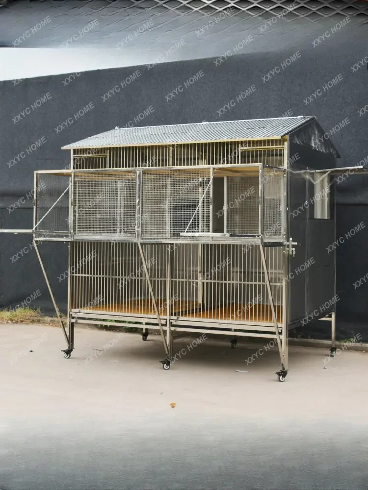 Stainless Steel Pigoen Cage Large Breeding Cage Large Household Breeding Outdoor Pigeon House