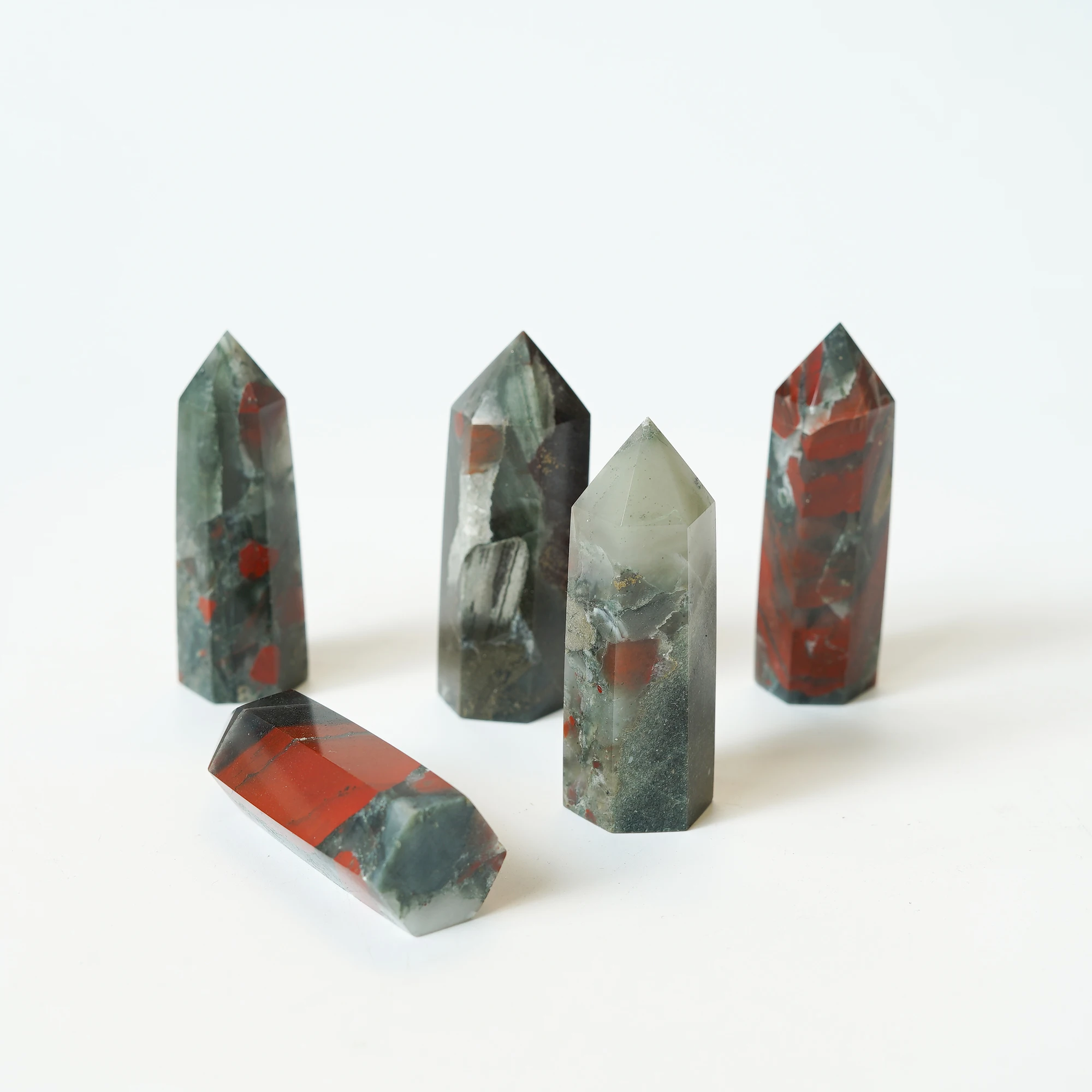 

Natural Dragon Blood Stone Hexagon Column Energy Room Decoration Ornament Healing mineral collection reiki Gem Gift