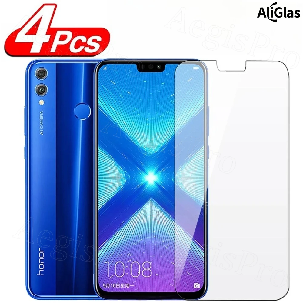4-Piece Water-Resistant 9H Glass Screen Protector Set - Transparent and Durable