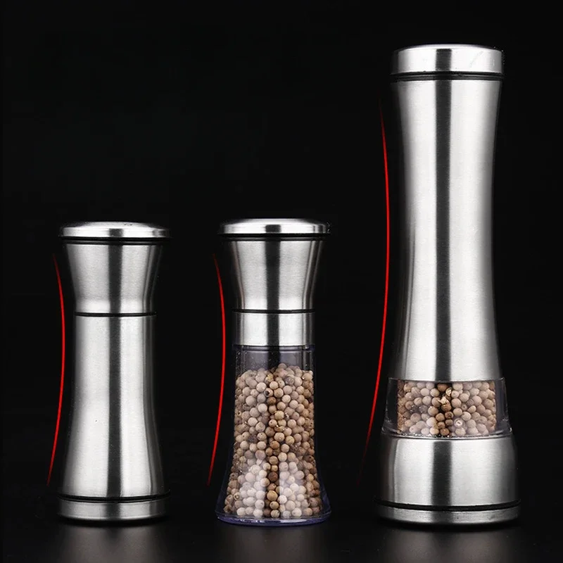 Creative Pepper Grinder Stainless steel kitchen supplies Ceramic core pepper mill Salt mill manual grinding bottle