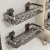 Bathroom Shelf Towel Rack Shelves Wall Shower Shampoo Rack No Drill Stainless Steel Anti Rust Storage Shower Rack Suction Cup 5