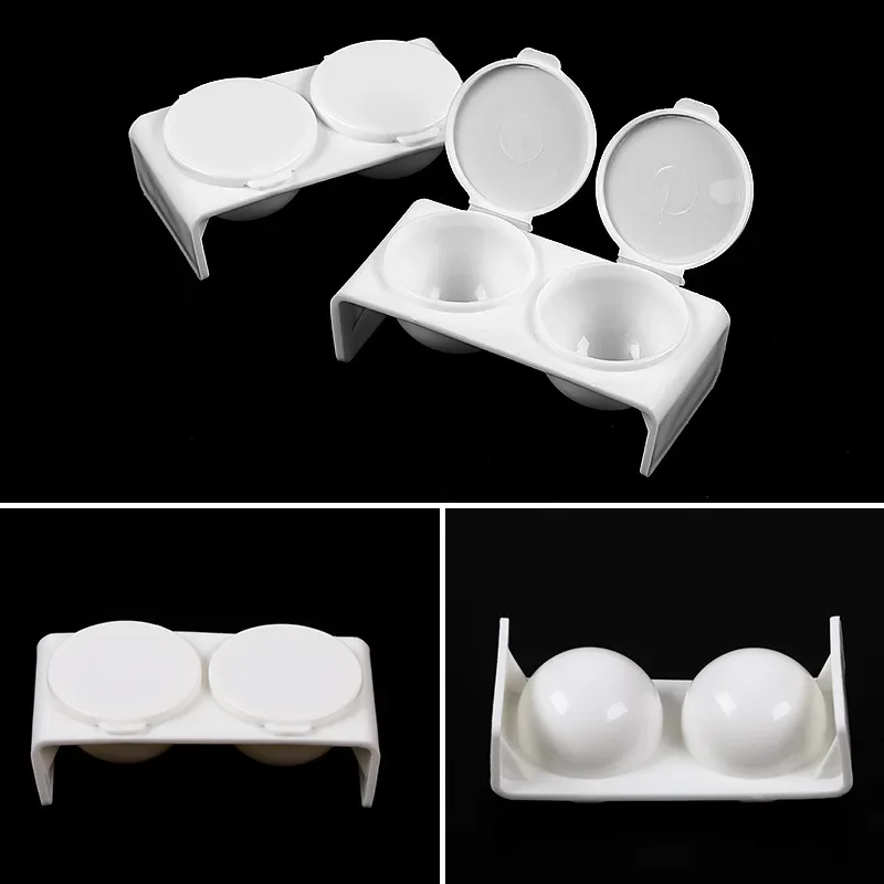 2Pcs Acrylic Liquid Dappen Dish Twin Cup Nail Art Pigment Holder for Monomer Nail Brushes Washing Manicure Tool