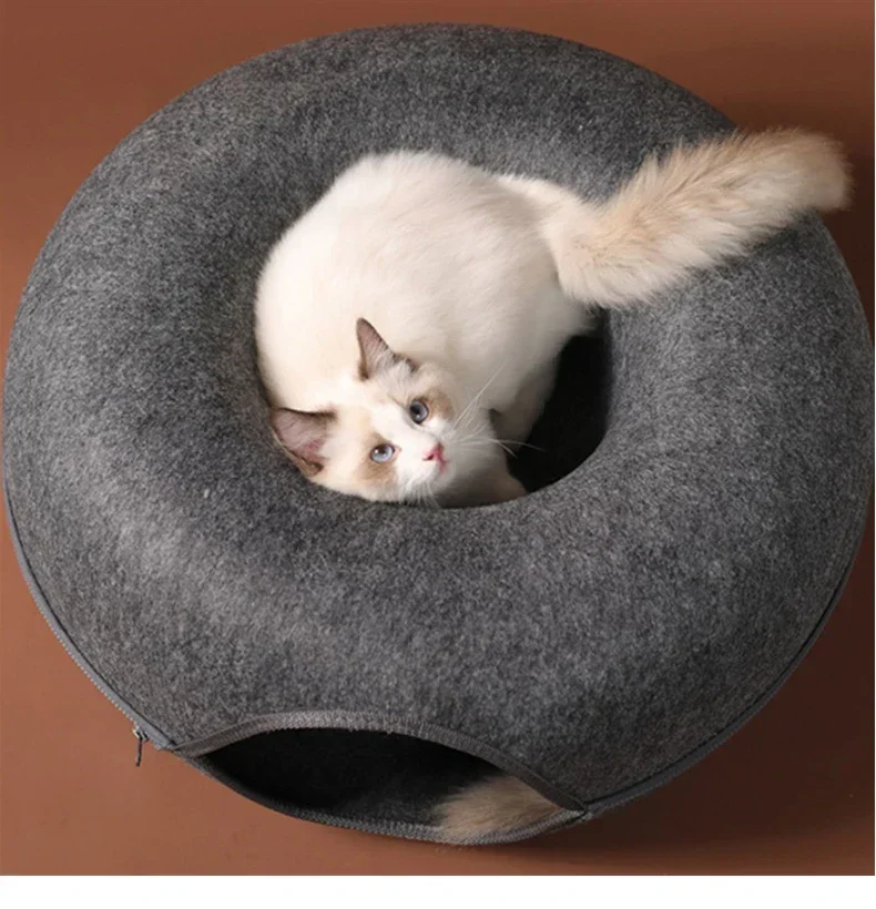 Title 19, Donut Cat Bed Pet Cat Tunnel Interactive Game T...