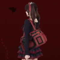 Kabaqoo – sac à bandoulière en toile Love and Deepspace pour femmes, sac fourre-tout mignon multifonction de grande capacité pour filles 3