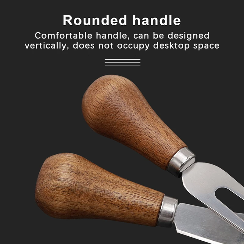 1PCS Wood Handle Butter Knife Jam Butter Spatula Cheese Cutter Bread Cheese Knife Spoon And Fork Set Kitchen Tool
