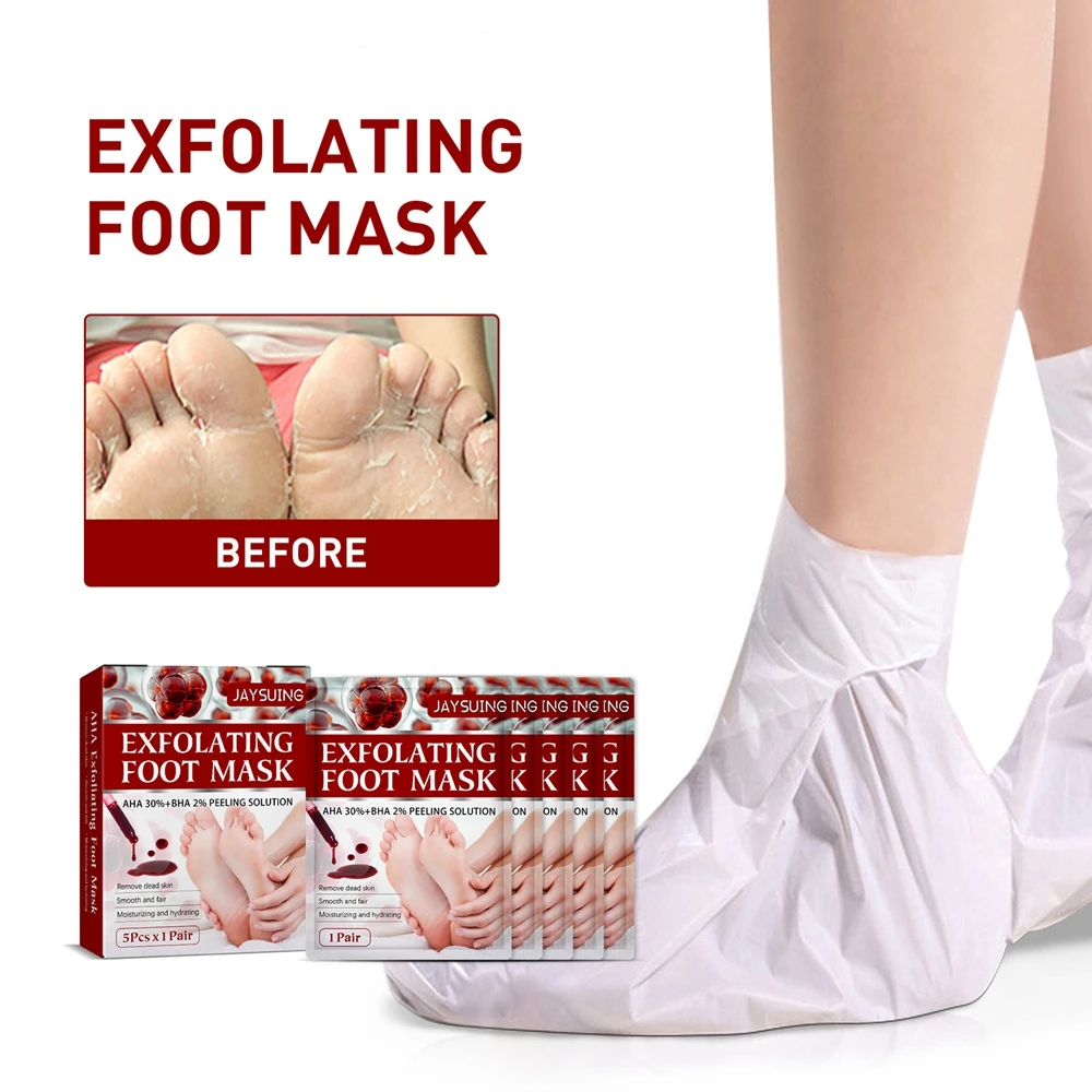 

Exfoliating Foot Mask Fruit Acid Rejuvenation Remove Calluses Scrub AHA 30%+BHA 2% Peeling Off Smooth Hydrating Health