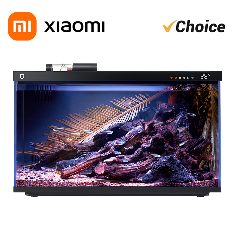  Xiaomi Mijia Smart Fish Tank MYG100 Work With Mijia APP Mobile controlled remote feeding Smart Lighting System Light Aquarium 