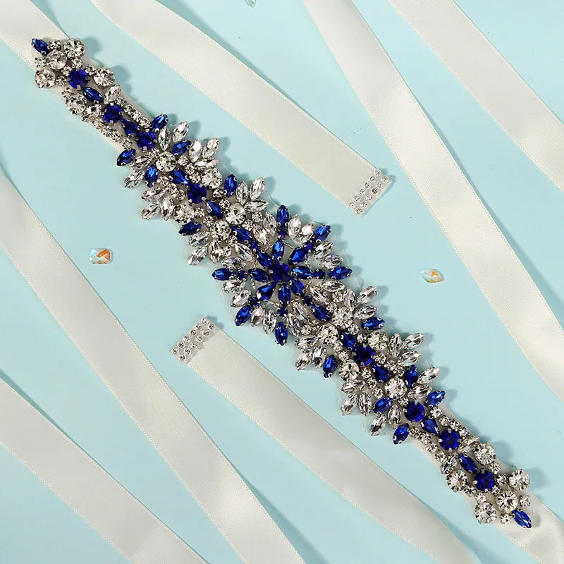 Fashion Hand-stitched Heavy Duty Belt Handmade Sparkling Rhinestone Waistband for Women Bridal Wedding Dress Belt Accessories bridal waistband bridal dress decoration