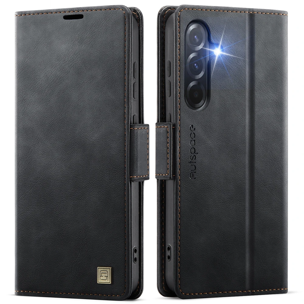 Leather Stand Flip Wallet Case with Card Slot