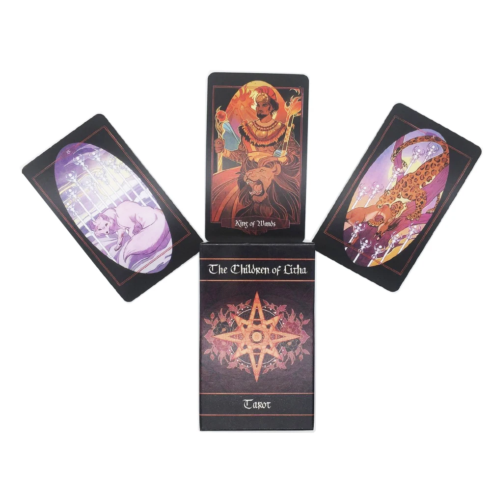 78 Cardsthe Children Of Litha Tarot Cards Game Full English Family