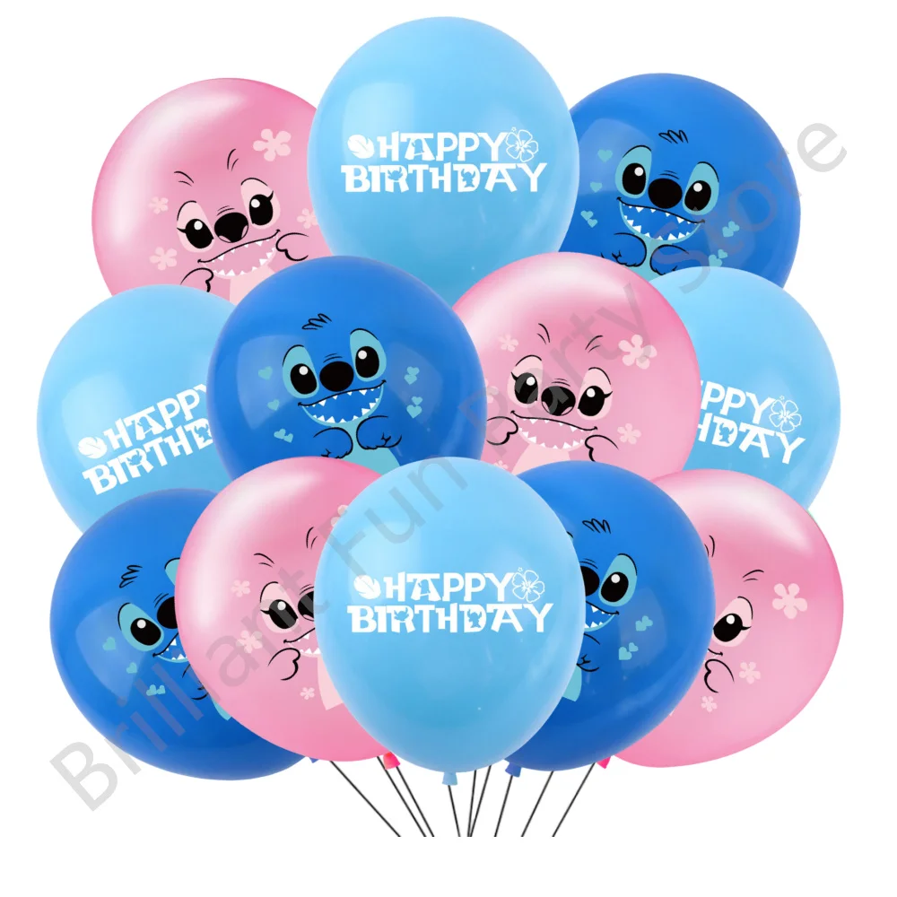 10PCS 12Inch Disney Lilo and Stitch Latex Balloon Set Globo Boy Girl's  Birthday Party Baby Shower Party Decorations Kid Toys - AliExpress