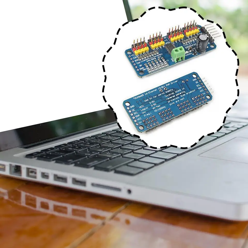 PWM ���� ����̹� ���� IIC �������̽� ��� ��Ʈ�ѷ�, �Ƶ��̳� �� ����� ���̿�, PCA9685, 16 ä��, 12 ��Ʈ, 1 ��