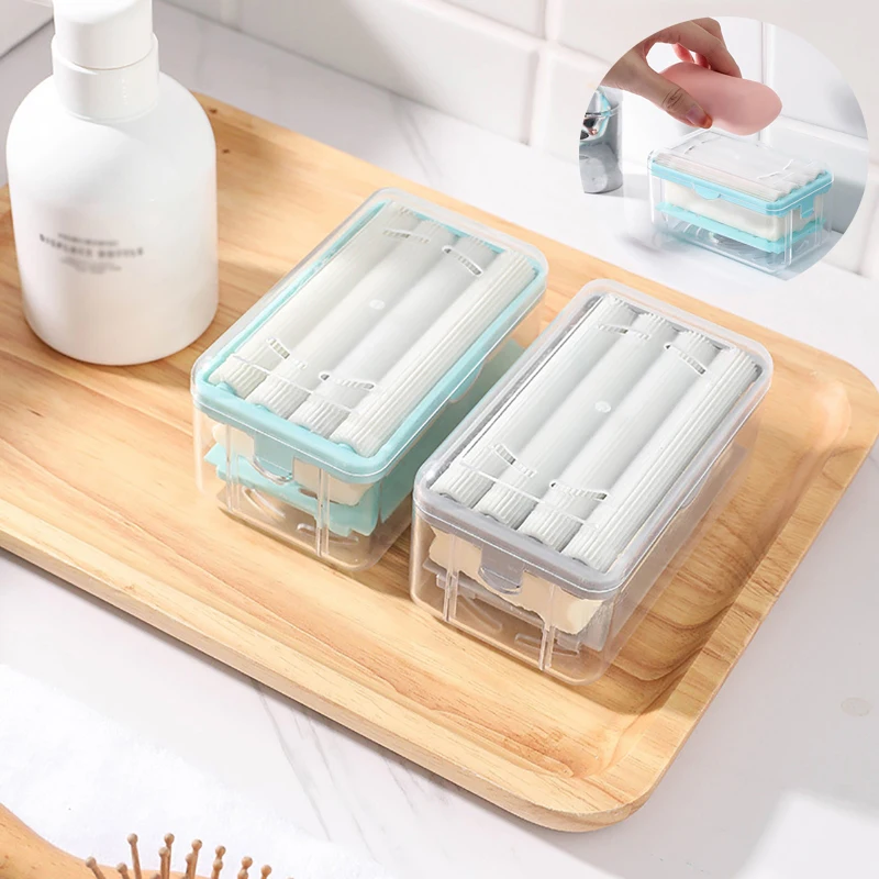 Multifunctional Soap Bubble Box Draining Roller Foaming Storage Hand-free Drain Organizer Rack |