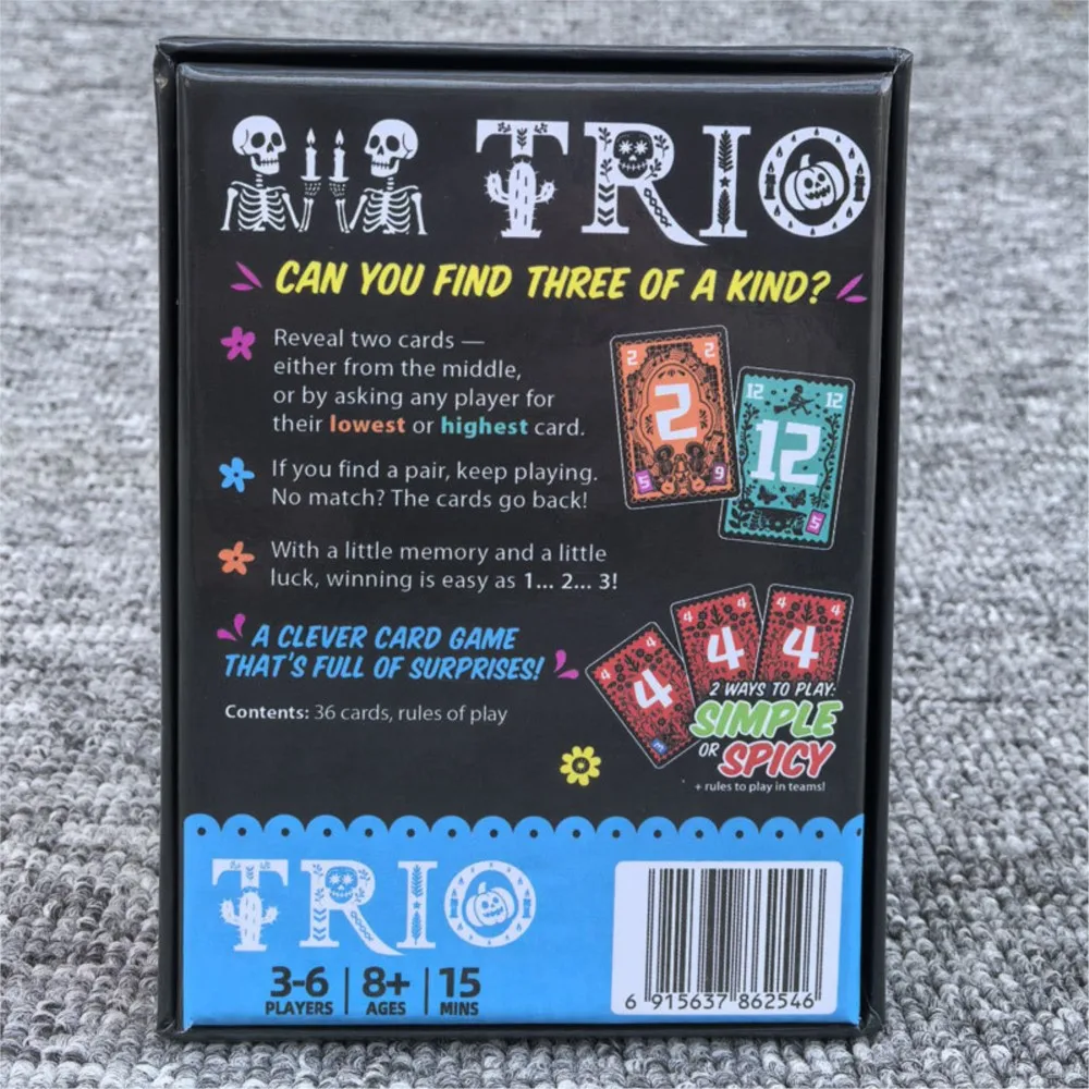 Gioco da Tavolo Strategico TRIO, Divertimento per Famiglia e Amici, 3-6 Giocatori, Gioco da Tavolo per Serate di Gioco - immagine 6