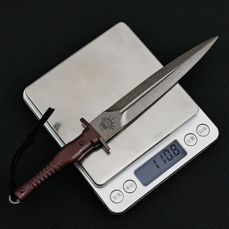 21.5cm Arena Breakout Game Peripheral Weapon Model Assault Knives Holster All Metal Crafts Ornament Collections Boys Gifts