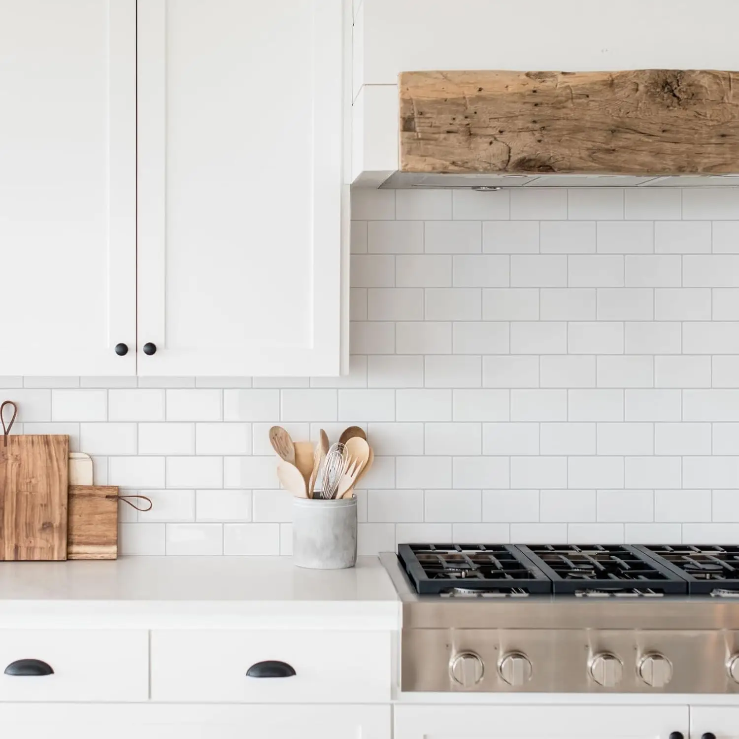 Modern style backsplash installation