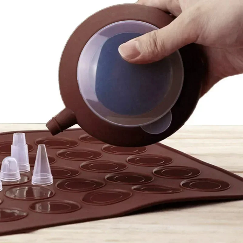Baking Mat Macaroon Kit Silicone Non-Stick Mold Set 48 Decorating Supplies Capacity Pot Cake Accessories