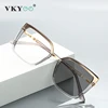 VKYEE Fashionable Large Frame Simple Square Design Anti-blue Light Reading Glasses Customizable Prescription Photochromic 1