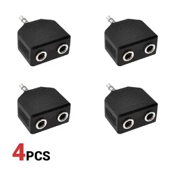 Stereo Audio Splitter Adapter - Dual 3.5mm Headphone Jack Connector (4pcs)