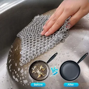 316 Stainless Steel Cleaning Ball Kitchen Cleaning Pot Stainless Steel Wash Supplies Microwave Cleaning Tools Household Item