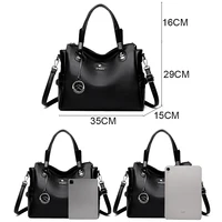 Real Women Soft Leather Shoulder Bags Luxury Women's Bag High Quality Ladies Handbag Fashion Female Messenger Bag Large Tote Sac 2