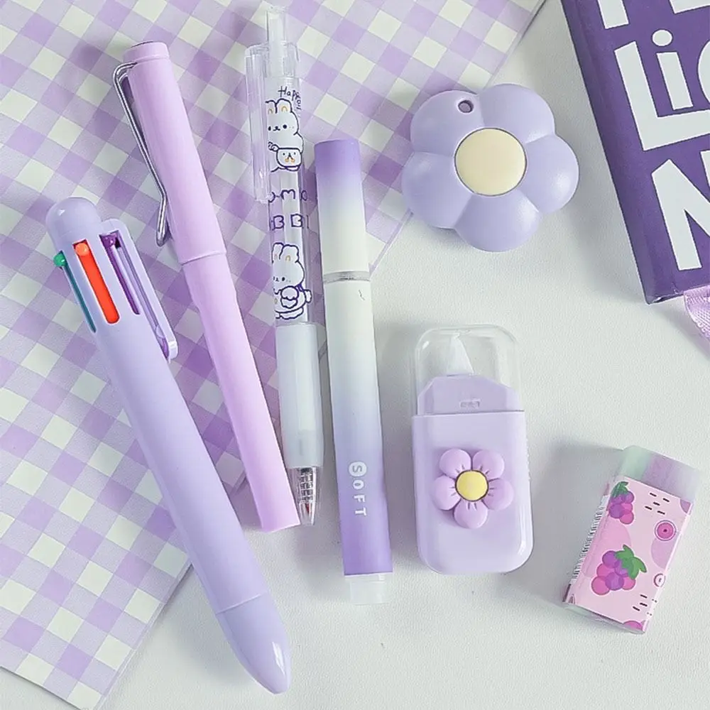 Set di Cancelleria Scolastica con 6 Penne Colorate a Tema Cartone Animato, Kit Regalo per Studenti con Marcatori di Grande Capacità - immagine 3
