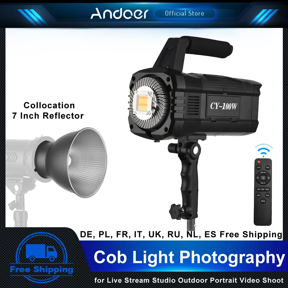 Anoder-COB-Studio-LED-Video-Light-100W-3000-6000K-Bi-color-Photography ...