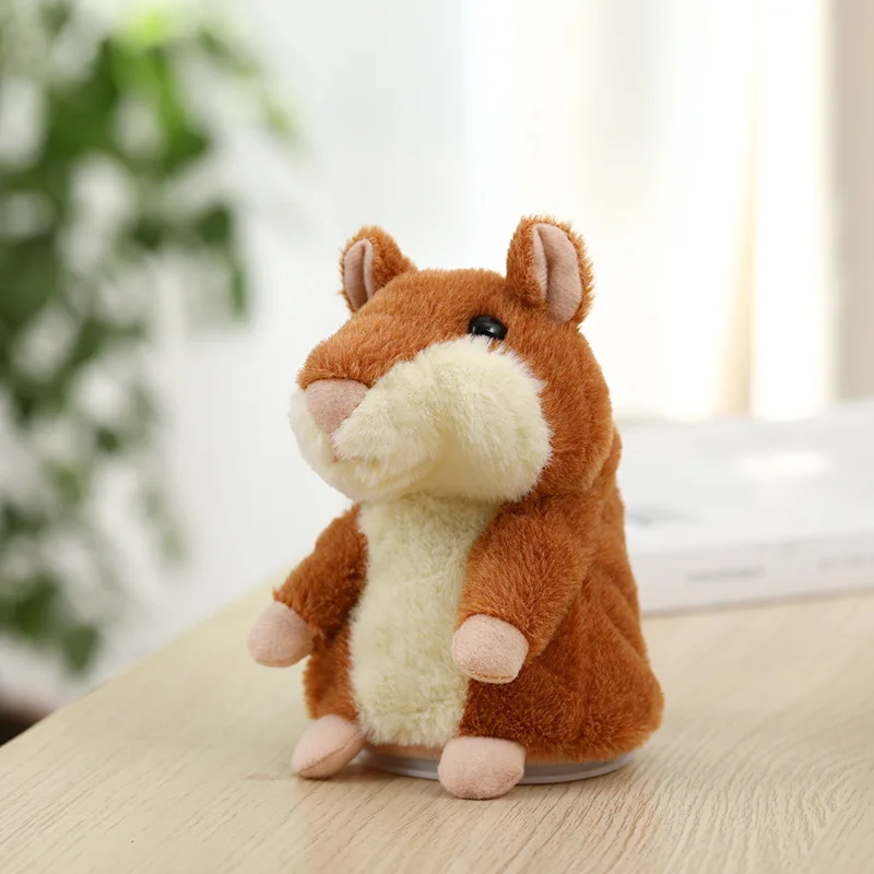 Brown Hamster Plush Toy Can Speak Hamster toy Smart Recording Hamster