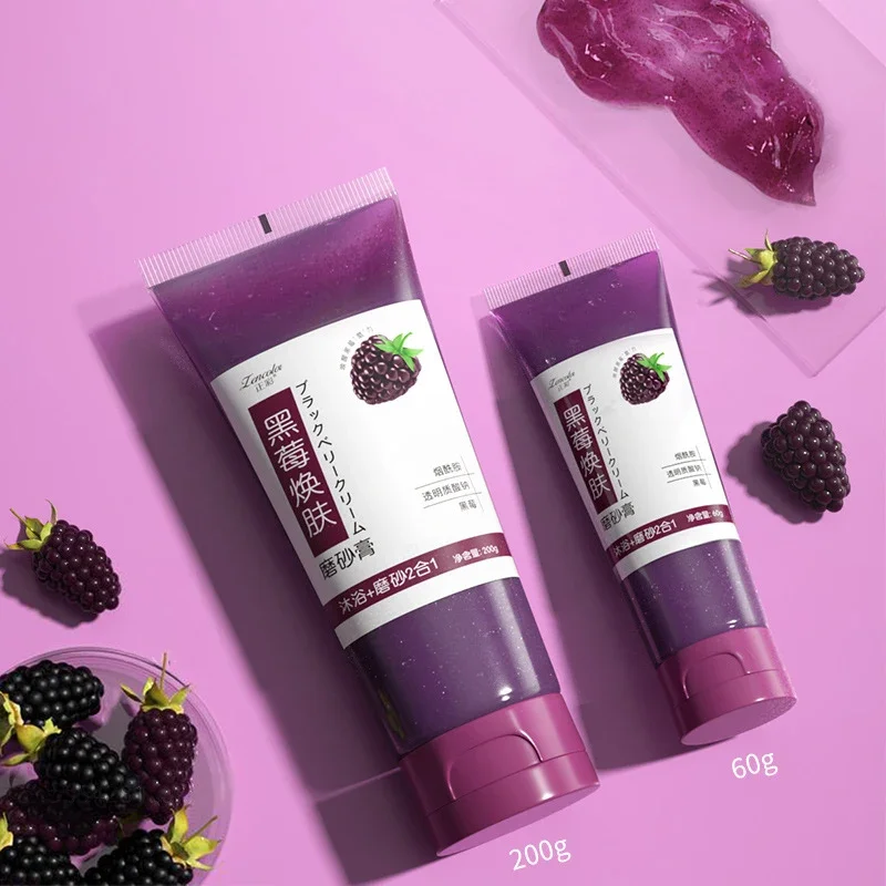 Blackberry Body Scrub Cream Moisturizing Whitening Nourishing Repair Exfoliating Scrub Deep Cleansing Skin Care Product creatina