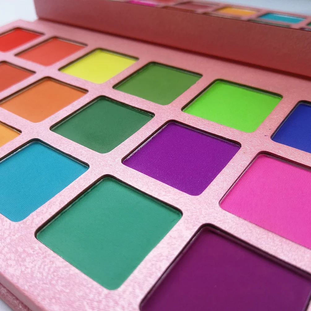 15 Colors Vegan Powder Eye Shadow Palette Private Label Pink Eyeshadow Pallete Glitter Makeup Wholesale Custom Logo 5