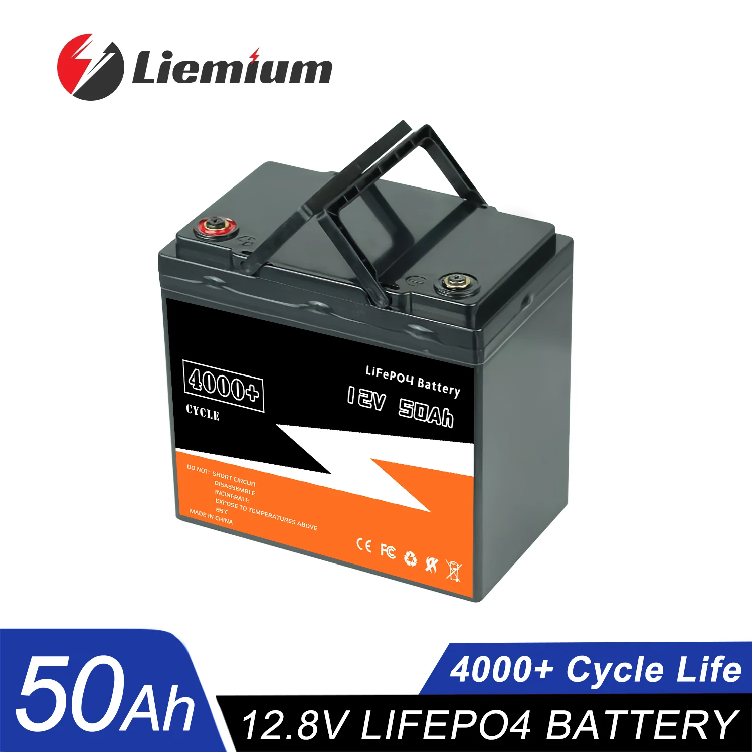 

Аккумуляторная батарея LiFePO4 класса А, 12 В, 50 Ач, 4S50A, встроенная батарея BMS, литий-железо-фосфатная батарея для системы солнечного питания, без налога на RV
