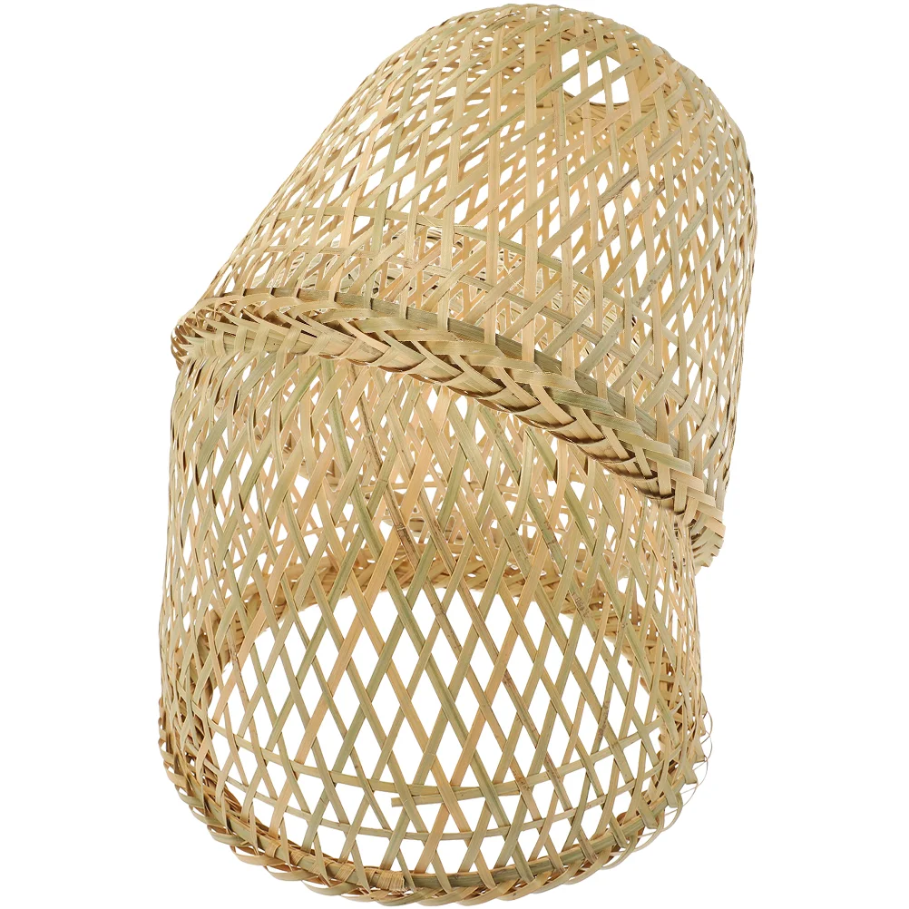 

Bamboo Lampshade Handmade Weave Light Bulb Cage Guard Wicker Chandelier Cover Woven Shade Rustic Hanging Fixture Replacement