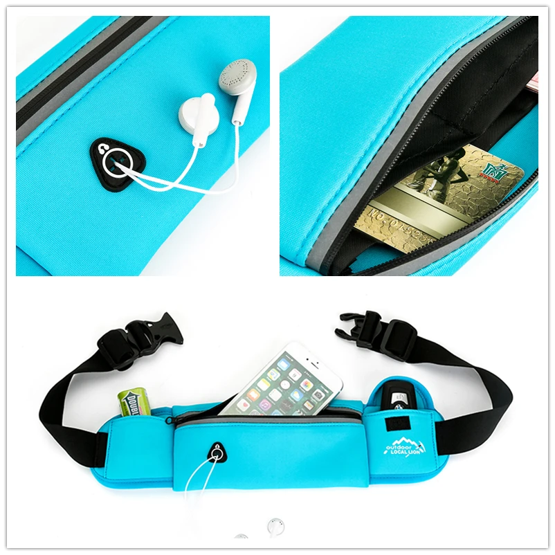 INOXTO IN6619 Newest Unisex Running Canvas Waist Bag Waterproof Portable Sport Belt for Men and Women Fitness Accessory Marathon