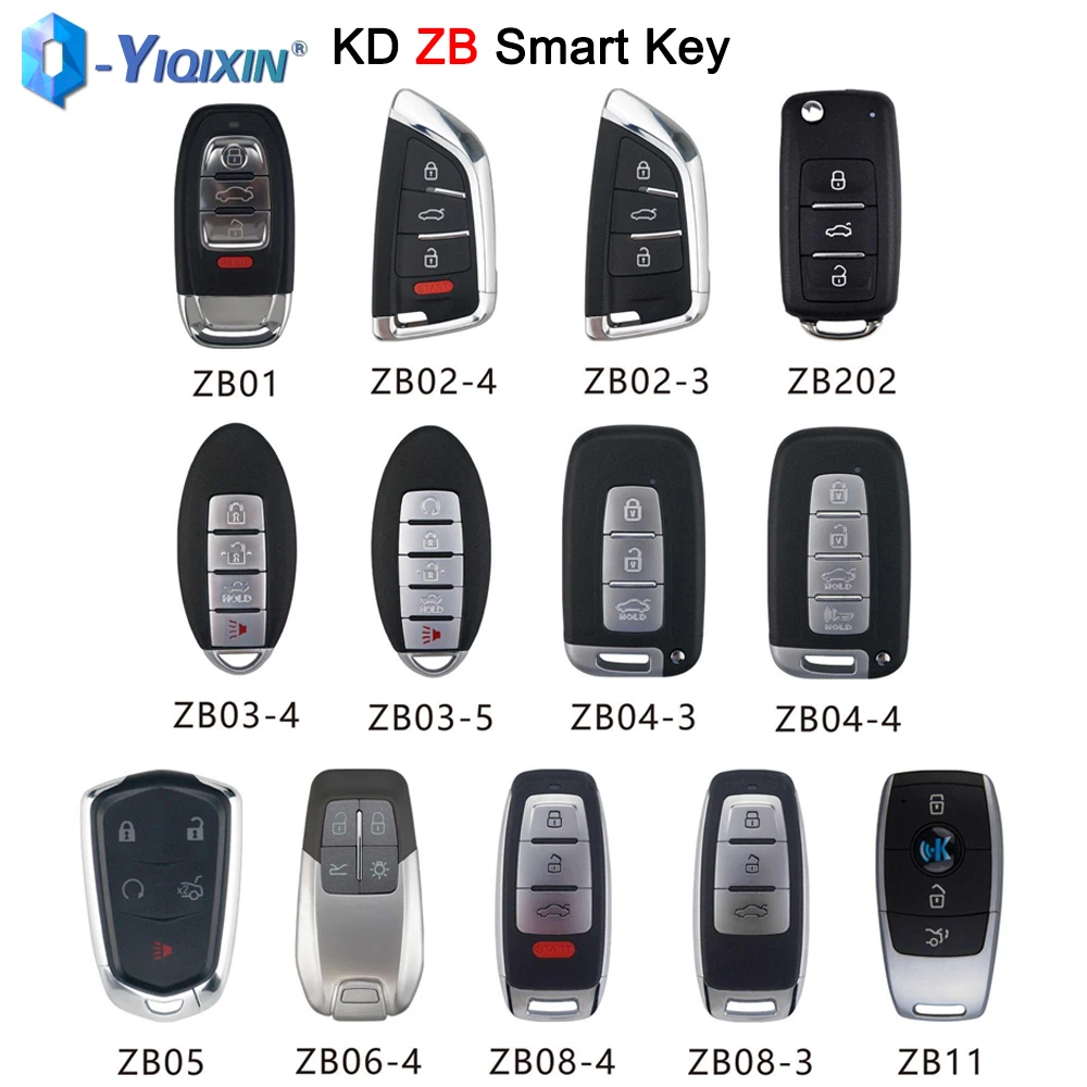 KEYDIY ZB Series Universal Smart Key ZB01 ZB02 ZB03 ZB04 ZB08 ZB11 For KD-X2 Car Fob Remote Replacement Fit More than 2000 Model