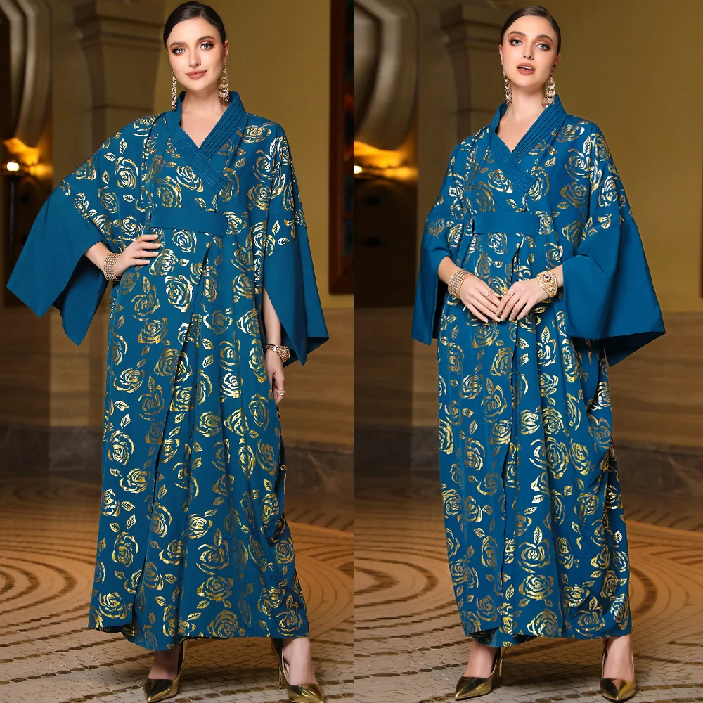 

Eid Morocco Party Dress 2023 Women Muslim Abaya Ramadan Dubai Abayas Kaftan Elegant Robe Vestidos Turkey Evening Gown Clothing