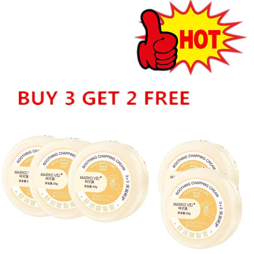 

5pcs 20g Anti-Drying Crack Foot Cream Heel Cracked Repair Cream Removal Dead Skin Hand Feet Care