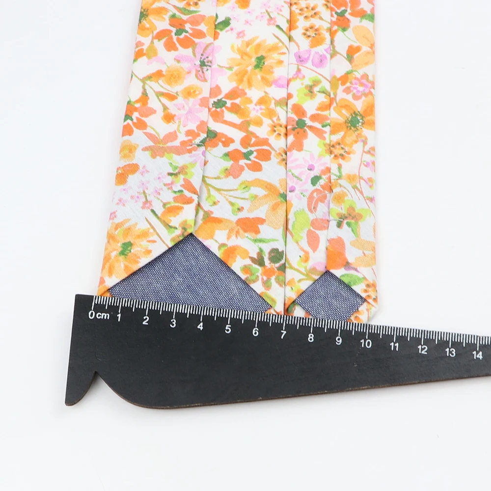 Cotton Floral Tie For Men Women Flower Necktie Skinny Cravat Wedding Party Suit Shirt Collar Accessory neck tie