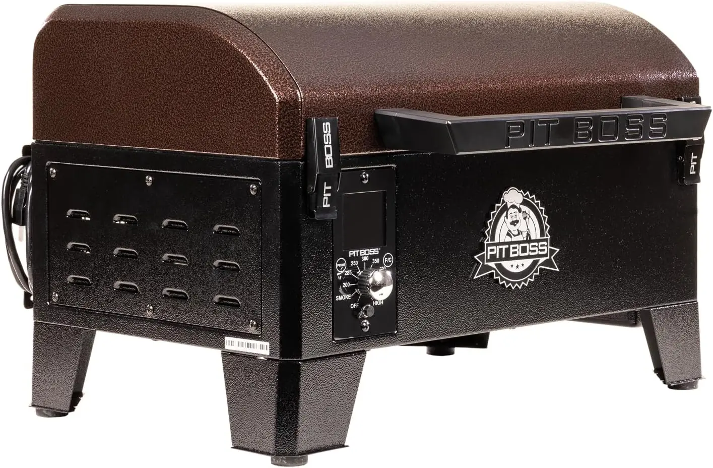 

10697 Table Top Wood Grill With Temperature Control, Mahogany